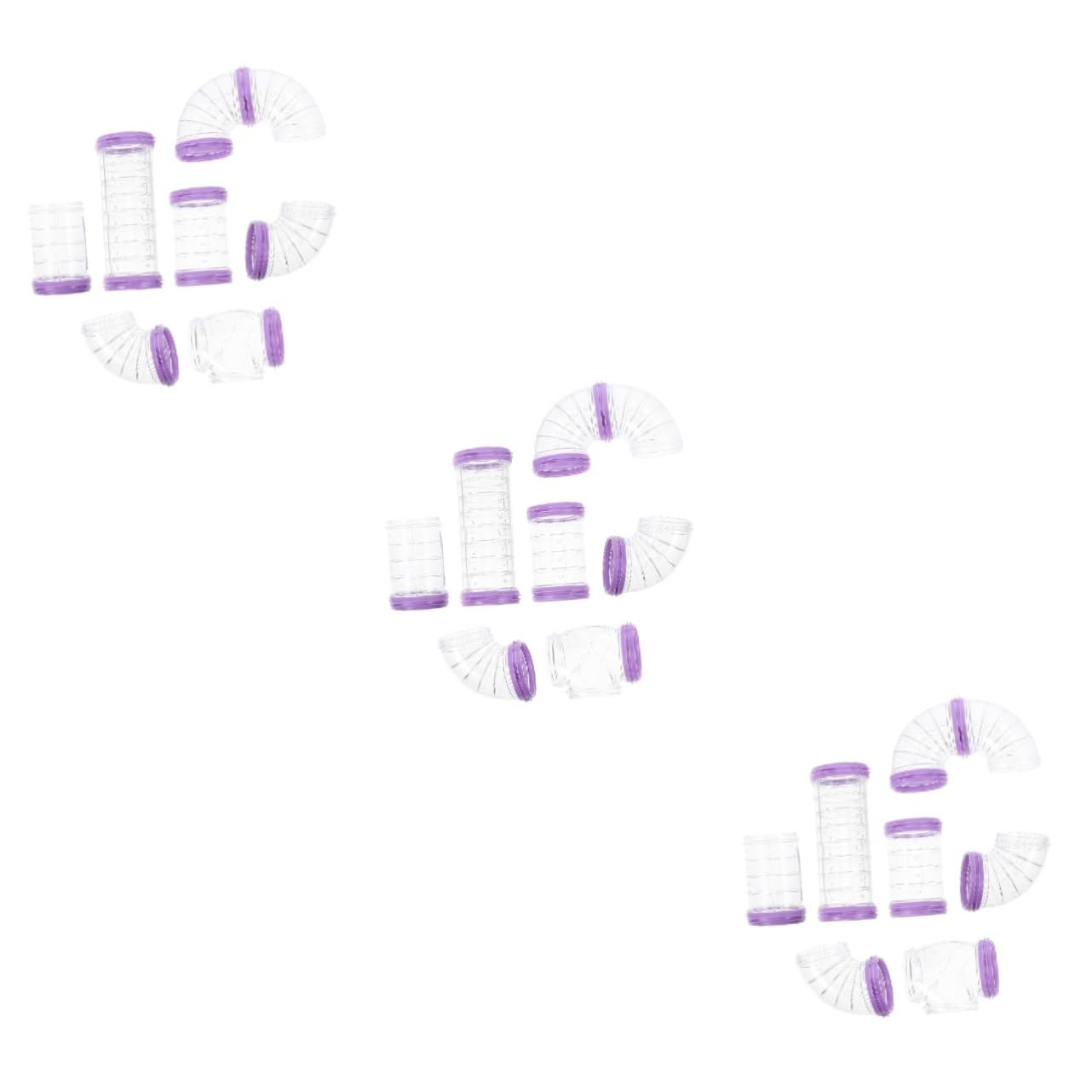 HEMOTON 3 Sätze Hamsterkäfig DIY Tunnel Set Teilig Zubehör mit Verstärktem Eingang Erweiterbarer Käfigtunnel für Kleine Haustiere und Langlebiges Hamster Labyrinth