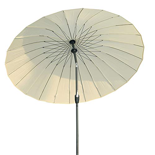 Angel Living 250cm Parasol de Acero de Jardín con Manivela, Sombrilla Inclinada...