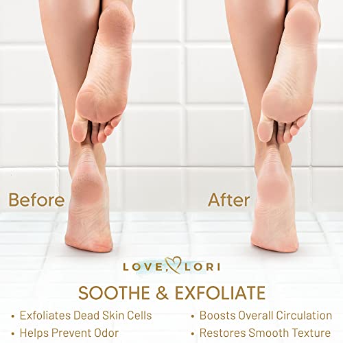 Love, Lori Foot Scrubber For Use In Shower - Foot Cleaner & Shower Foot Massager Foot Care For Men & Women To Improve Circulation & Soothe Achy Feet - Non Slip Suction (Clear) - Shower Chair Friendly #TOP2