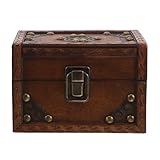 ZUNOXAZ Vintage Caja de Madera para Joyas con Diseño Elegante y Cierre Retro Organizador de Joyería Multifuncional para Collares Anillos y Recuerdos Caja Decorativa para Almacenamiento