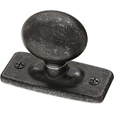 Liberty P28198K-DIR-C Knob with Backplate 1-1/4" (32mm), Distressed Iron
