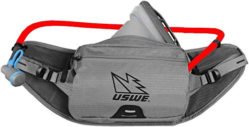 USWE Zulo 2L Hip Belt with Hydration System and Magnet Tube Clip (Gray)