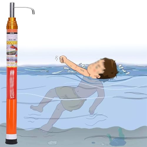 Crochet de sauvetage pour piscine en fibre de verre : perche légère pour aider les nageurs