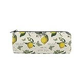 Lemon Pencil Case for Kids, Butterflies Vintage Pencil Case for Boys Girls Pencil Holder Pouch Bag P