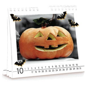 10 x Wand- und Tischkalender 14x16,5cm weiß
