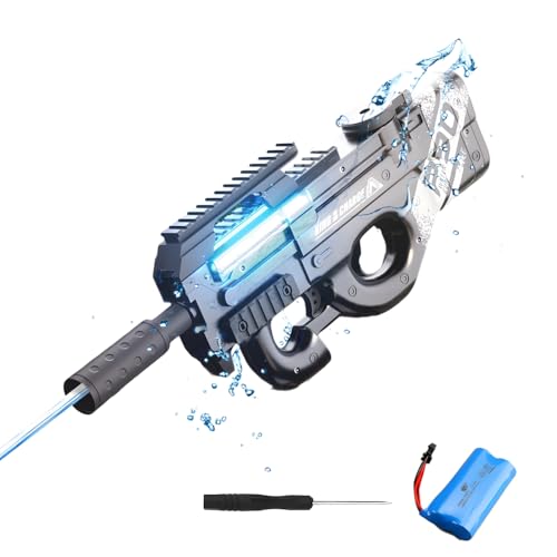 Wasserpistole Elektrisch mit USB Wiederaufladbar Batterie, Automatische Wasserpistole Elektrisch,Water Gun Elektrisch,Ho...