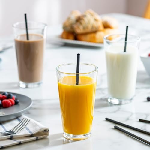 الفخامة شفاطات بلاستيكية سوداء عادية مقاس 8 مم – مغلفة بشكل فردي، مقطوعة بشكل مستقيم (ليست مدببة)، آمنة للأطفال، مثالية للمشروبات الغازية، الماء، الشاي والمشروبات – عبوة من 250 قطعة