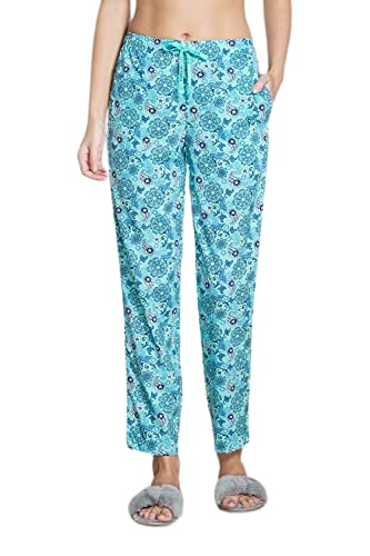 Image of Van Heusen Women's Printed Lounge Pants | Drawstrings & Side Pockets | Ultra Soft Fabric | Relaxed Fit | At home pyjamas | Everyday Comfort | Printed | Style 55306 | Available in Pack of 1 & 2
