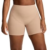Jockey Women's Shapewear Skimmies Seamfree Tummy Smoothing Mid-Waist Mid-Thigh Short, Light, XL
