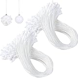 Shappy 400 Pieces Ornament Hangers Snap Locking Ropes Hang Tag Ornament Fasteners Precut Hanging Rop
