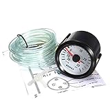 Color de las luces: azul Coche Turbo Boost Gauge Car, Vacío de presión Turbo Boost Pointer Gauge Blue Light, 2\"52mm