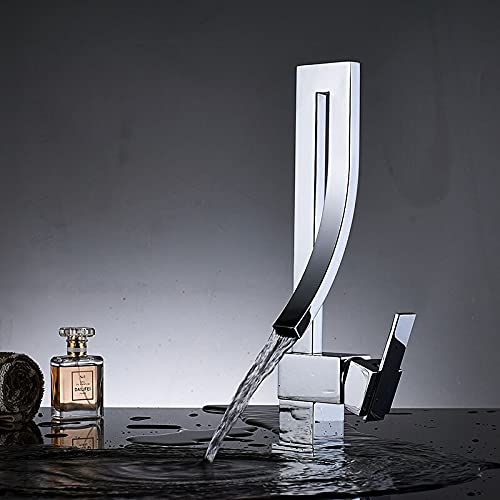 Grifo mezclador monomando negro para lavabo de baño y montaje en cubierta
