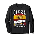 Abraza tu ADN con este diseño Cieza Con la bandera de España y las coordenadas GPS de Cieza, Latitud y Longitud.