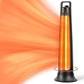 FLOWBREEZE Patio Heater, Portable Outdoor Heater, 1200W, 3S Instant Heating, Infrared Heater with 60°Oscillating, 180min Timer, Tip-over Protection, Super Quiet Electric Heater for Indoor Outdoor Use