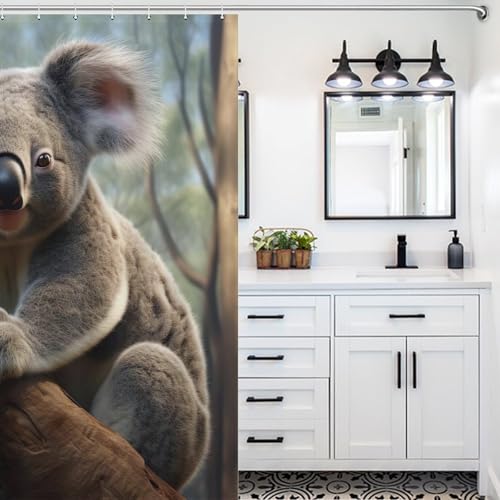 Rideau de douche imperméable koala contre les éclaboussures