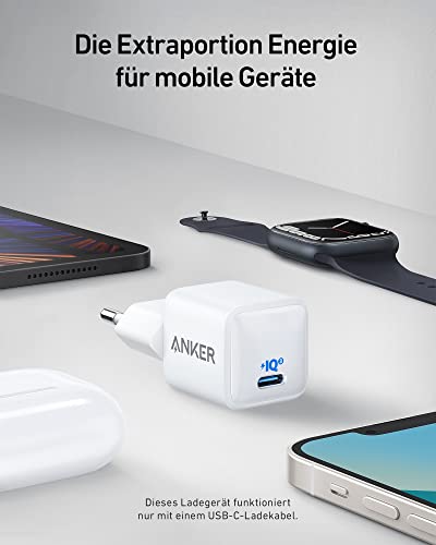 Anker 511 Nano USB-C Ladegerät 20W für iPhone und andere Geräte