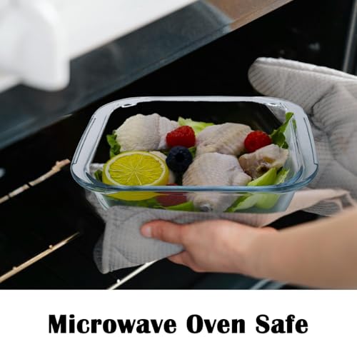 Small Glass Baking Dish for Oven, 6.7in Casserole Dishes for Oven, Square Glass Baking Pan by MKYHBOO - Image 3