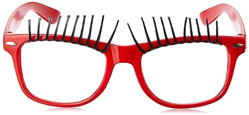 Acessorio Oculos Vermelho C/Cilios C/1 Un