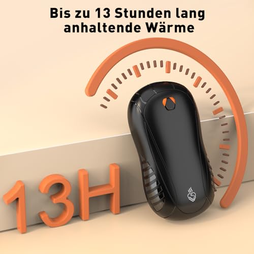 FANDLISS Handwärmer Elektrisch Split 2er-Pack,Wiederaufladbar Handwärmer USB,3 Heizmodi Tragbare Elektrischer Taschenwärmer für Outdoor im Winter 6000mAh,Handwärmer Wiederaufladbar für Outdoor Sport – Bild 6