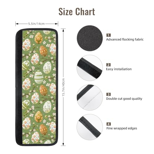Image of Spring Easter Eggs Refrigerator Door Handle Covers Set of 2, Neoprene Fridge Door Handle Covers Washable Non-Slip Protector for Fridge Dishwasher Appliance Handle Covers, Keep Your Kitchen Clean