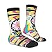 XZDZDX Spring Fest Polyester Mid-Calf Socks 2 Black-1 for Unisex - Skin-Friendly Elastic Fashion Crew Socks