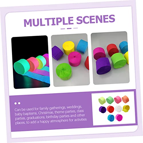 TEHAUX 10 Peças De Papel Crepom Fluorescente Papel Vegetal Papel De Embrulho Colorido Papel De Embru