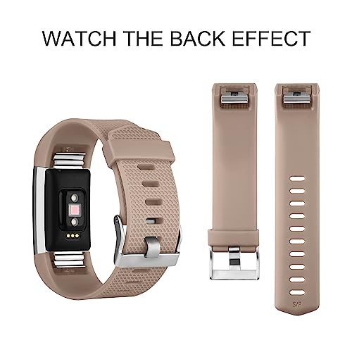 Image of Tobfit Watch Strap Compatible for Fitbit Charge 2 (Watch Not Included), Removable Soft Belts for Charge 2 Wristband, Smartwatch Band for Men & Women