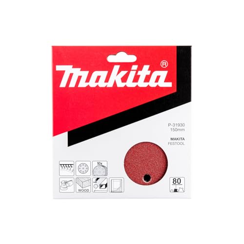 Makita P-31930 Papier abrasif, K80 Grain, 150 mm
