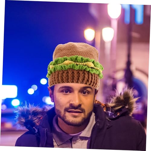 Gorro de hamburguesa para evitar el frio de forma divertida en invierno 6