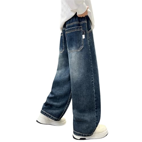 Pantalon ete garçon jean baggy cargo souple et résistant pour l'école 8 ans