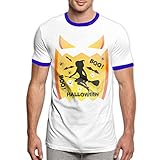 Dayawan Playera para Hombre, diseño de Brujas, Estilo clásico, Color Negro, Azul, X-Large