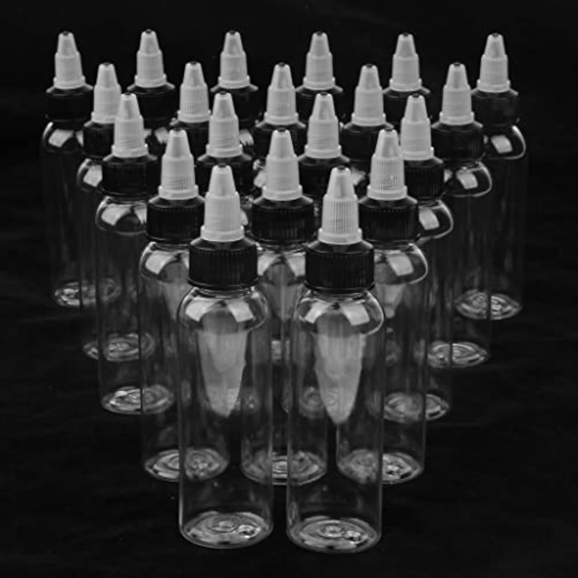 160 Pcs Empty ABS Squeeze Bottle with Twist Top Cap Applicator