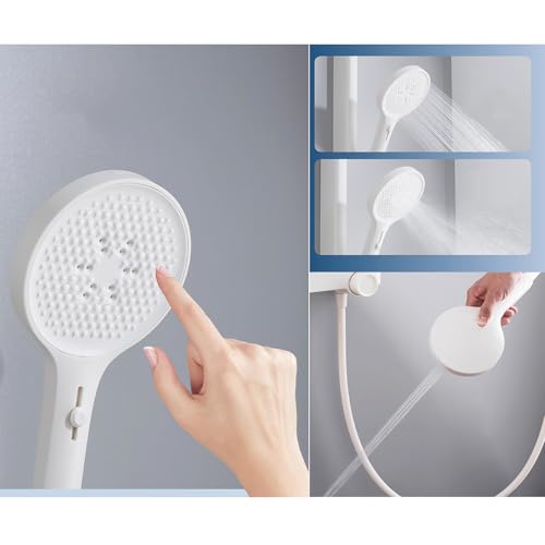 Robinetterie murale de bain pour douche familiale avec flexible