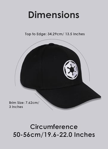 Image of Free Authority Official Star Wars The Empire Embroidered Black Cap for Men & Women | Adjustable Closure