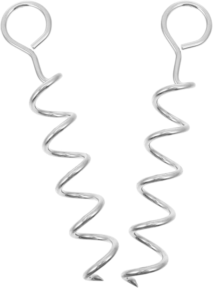 6pcs Heavy Duty Spiral Dog Tie Out Stake Sturdy Ground Anchor for Dogs Portable Lawn Stake Stable Performance for Outdoor Use Grass