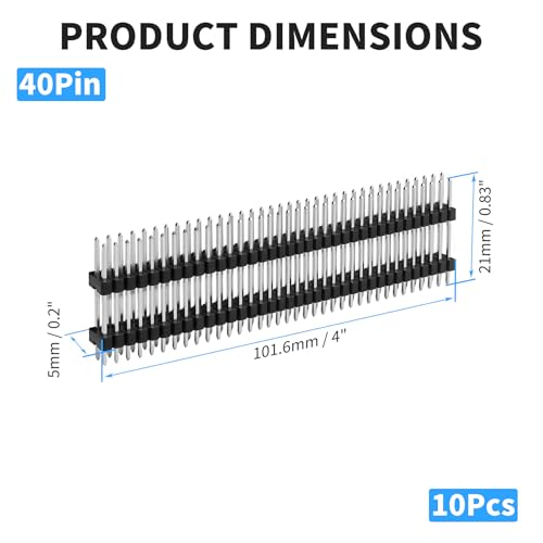 Connecteurs droits 2x40 broches double rangée pour platine d'expérience - 2
