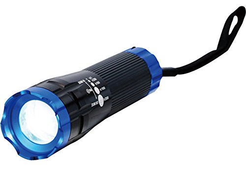 SAVE ツイストズーム付き 3W LEDトーチ ブルー&ブラック SV-4106