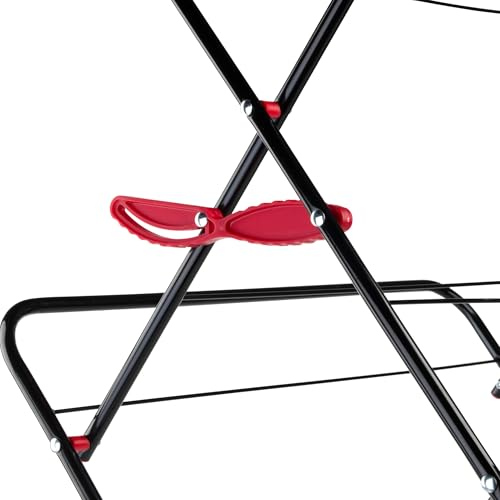Russell Hobbs LA073785EU 3 Tier Clothes Airer - Indoor Laundry Drying Rack, Foldable,15M Washing Line Drying Space, Fold Out Corner Hanger Hooks, 7kg Max Load, Portable Clothes Horse, Non-Slip Feet - Image 6
