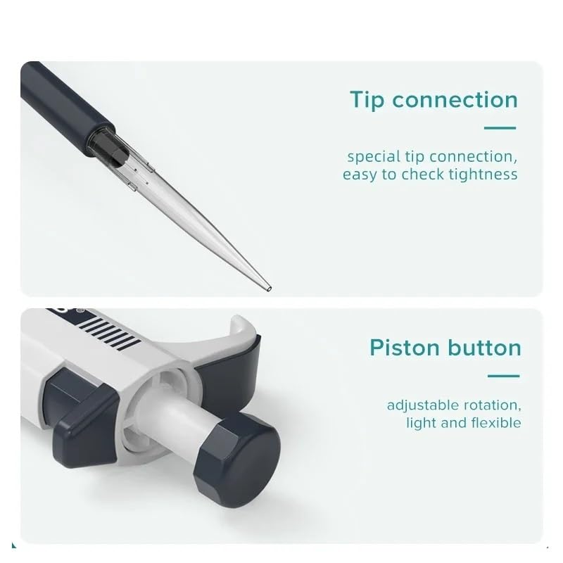 Electric Pipette, Laboratory Pipette Single Channel of Pipettes Manual Adjustable Pipettor Digital Pipette Gun(20-200μl)