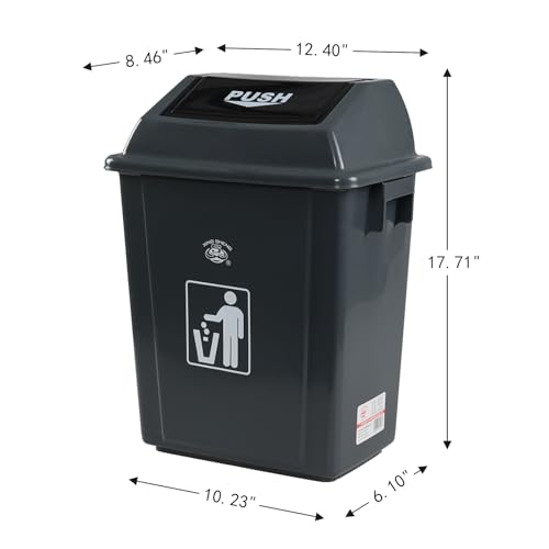 Canecas de basura de plástico rectangular 6 galones 4 piezas miniatura 2
