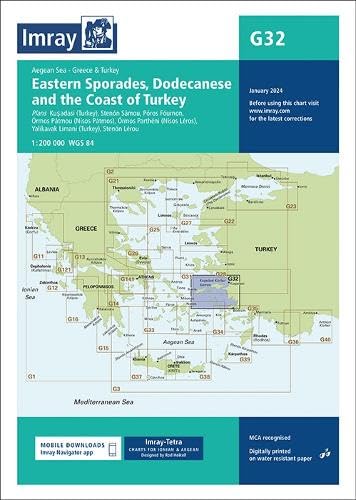 Imray Chart G32: Eastern Sporades, Dodecanese & the Coast of Turkey (G Charts)