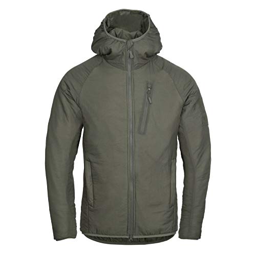 Helikon-Tex Taktische Feldjacke Wolfhound Hoodie - Outdoor, Freizeit - mit Kapuze, 4 Taschen - Winddichte Outdoorjacke - Schwarz - Größe L