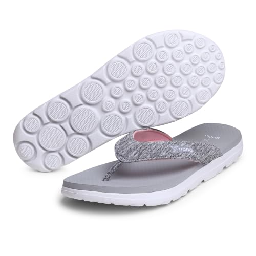 Image of YOHO Fauna 002 V-Strap Slippers for Women | Lightweight EVA Comfort | Platform Sole | Breathable Fabric Upper | Shock Absorption | Water-Resistant | Easy to Style
