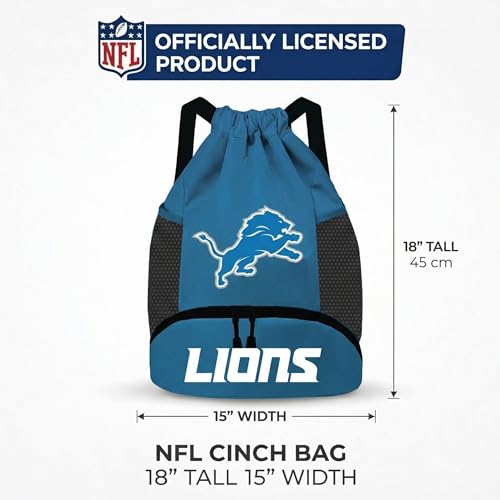 Image of NFL Detroit Lions Cinch Bag - Standard Logo Drawstring Backpack