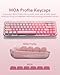 132 Keys PBT Keycaps, Jelly Keycaps Cute Custom Creamy Key caps MOA Profile for 61/68/84/87/98/100 Cherry Gateron MX Mechanical Keyboards, Pink