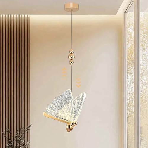Luminária Pendente Borboleta Cristal, Luz Pendente de Borboleta L...