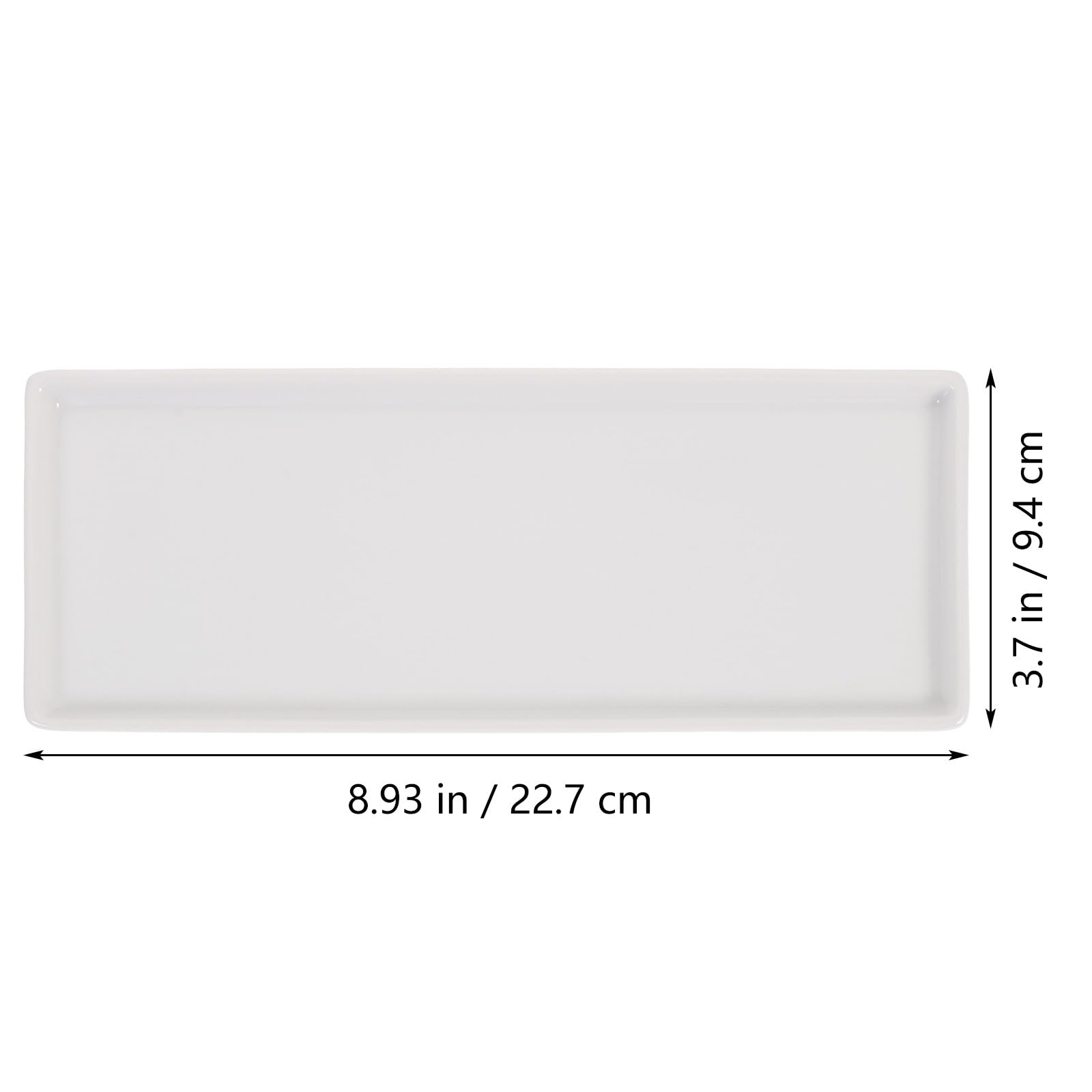 Cabilock Vassoio Portaoggetti in Ceramica Bianca, Vassoio Rettangolare Per Bagno, Organizer Per Profumi E Gioielli, Porta Spazzolini E Sapone, Ideale Per Casa E Hotel
