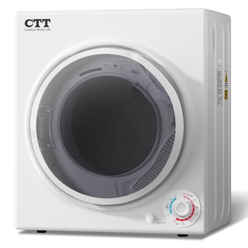 CTT Portable Clothes Dryer 3.5 cu.ft, 110V Laundry Dryer with Stainless Steel Tub, 4 Drying Mode, Portable Dryers for Laundry, Apartments, RVs, Dorms, 1500W