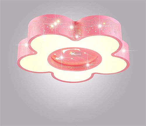 Plafonnier LED dimmable rose de 46cm avec interrupteur mural