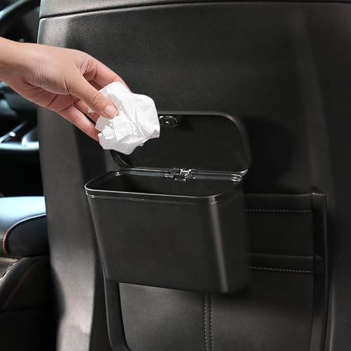 Image of Car Trash Can, Waterproof Multi Functional Auto Trash Bin for Door /Console /Seat Back,Leak-Proof Trash Can for Car, Truck, SUV - Essential Car Accessories for Organization (black2)